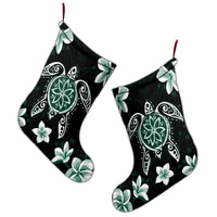 Hawaiian Greenie Turtle Plumeria Christmas Stocking AH - Polynesian Pride