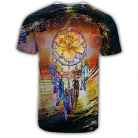 Hawaiian Hibiscus Dreamcatcher Wales Night T Shirt - Polynesian Pride