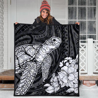 Hawaiian Hibiscus Memory Turtle Polynesian Premium Quilts White - AH - Polynesian Pride