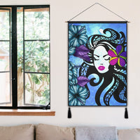 Hawaiian Hibiscus Plumeria Hula Girl Polynesian Hanging Poster - AH - Polynesian Pride