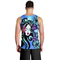 Hawaiian Hibiscus Plumeria Hula Girl Polynesian Tank Top - AH - Polynesian Pride
