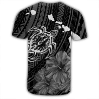 Hawaiian Hibiscus Sea Turtle Swim Polynesian T Shirt - Polynesian Pride