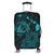 Hawaiian Hibiscus Sea Turtle Swim Polynesian Luggage Covers - Blue - AH Black - Polynesian Pride