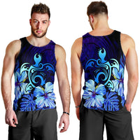 Hawaiian Hibiscus Tropical Deep Ocean Turtle Sea Tank Top - AH - Polynesian Pride