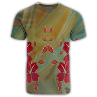 Hawaiian Hibiscus Water Color T Shirt - Polynesian Pride