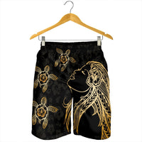 Hawaiian Hula Girl And Turtle Hibiscus Men's Shorts - AH - Polynesian Pride