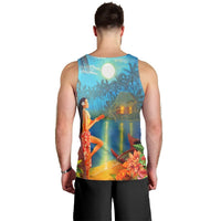 Hawaiian Hula Girl Sing In Aboriginal Village Aat Night Tank Top - AH - Polynesian Pride