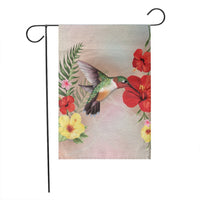 Hawaiian Hummingbirds Hibiscus Polynesian Flag - AH - Polynesian Pride