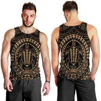Hawaiian Kakau Honu Arc Polynesian Gold Tank Top - AH - Polynesian Pride