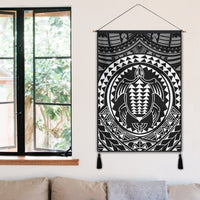 Hawaiian Kakau Honu Arc Polynesian White Hanging Poster - AH - Polynesian Pride