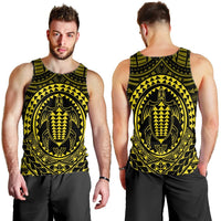 Hawaiian Kakau Honu Arc Polynesian Yellow Tank Top - AH - Polynesian Pride