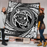 Hawaiian Kanaka Honu Hibiscus Tornando Polynesian Premium Quilts - AH - Polynesian Pride