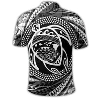 Hawaiian Kanaka Honu Hibiscus Tornando Polynesian Polo Shirt - Polynesian Pride