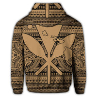 Hawaiian Kanaka Polynesian Hoodie Tribal Reggae Color Gold - Polynesian Pride