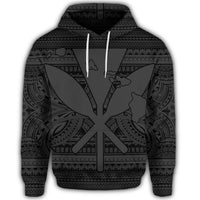 Hawaiian Kanaka Polynesian Hoodie Tribal Reggae Color Gray - Polynesian Pride