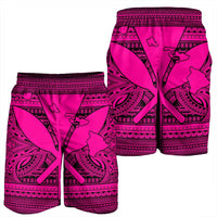 Hawaiian Kanaka Polynesian Tribal Men's Shorts Reggae Color Pink AH - Polynesian Pride
