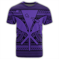 Hawaiian Kanaka Polynesian Tribal T Shirt Reggae Color Purple - Polynesian Pride