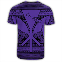 Hawaiian Kanaka Polynesian Tribal T Shirt Reggae Color Purple - Polynesian Pride