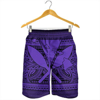Hawaiian Kanaka Polynesian Tribal Men's Shorts Reggae Color Purple AH - Polynesian Pride
