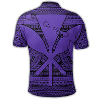 Hawaiian Kanaka Polynesian Tribal Polo Shirt Reggae Color Purple - Polynesian Pride
