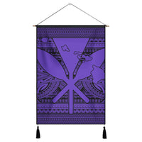 Hawaiian Kanaka Polynesian Tribal Hanging Poster Reggae Color Purple AH Hanging Poster Cotton And Linen - Polynesian Pride