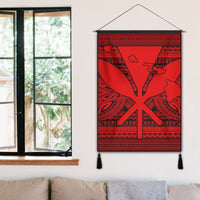 Hawaiian Kanaka Polynesian Tribal Hanging Poster Reggae Color Red AH - Polynesian Pride
