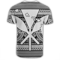 Hawaiian Kanaka Polynesian Tribal T Shirt Reggae Color White - Polynesian Pride