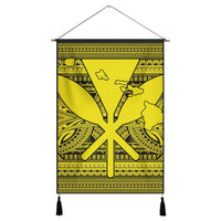 Hawaiian Kanaka Polynesian Tribal Hanging Poster Reggae Color Yellow AH Hanging Poster Cotton And Linen - Polynesian Pride
