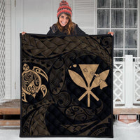 Hawaiian Kanaka Turtle Polynesian Premium Quilts Gold AH - Polynesian Pride