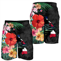 Hawaiian Map Hawaii Flag Hibiscus Polynesian Men's Shorts AH - Polynesian Pride