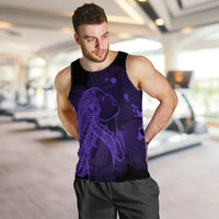 Hawaiian Map Heart Hula Girl Hibiscus Purple Polynesian Tank Top - AH - Polynesian Pride