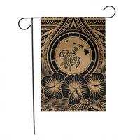 Hawaiian Map Honu Hibiscus Tropic Gold Polynesian Flag - AH - Polynesian Pride