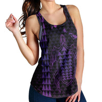 Hawaiian Map Kakau Turtle Polynesian Racerback Tank - Purple - AH - Polynesian Pride
