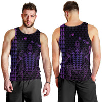 Hawaiian Map Kakau Turtle Polynesian Tank Top - Purple - AH - Polynesian Pride