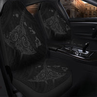 Hawaiian Map Kanaka Manta Ray Polynesian Car Seat Covers Gray - AH - Polynesian Pride