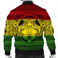 Hawaiian Map Madame Pele Kanaka Plumeria Polynesian Bomber Jacket Reggae AH - Polynesian Pride