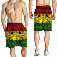Hawaiian Map Madame Pele Kanaka Plumeria Polynesian Men's Shorts Reggae AH - Polynesian Pride