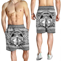 Hawaiian Map Madame Pele Mauna Kea Plumeria Polynesian Men's Shorts White AH - Polynesian Pride