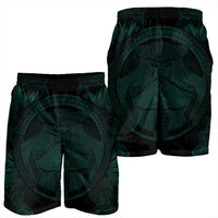Hawaiian Map Madame Pele Polynesian Men's Shorts Dark Green AH - Polynesian Pride