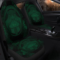 Hawaiian Map Madame Pele Polynesian Car Seat Covers Green AH - Polynesian Pride