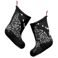 Hawaiian Map Manta Ray White Polynesian Christmas Stocking - AH - Polynesian Pride