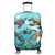 Hawaiian Map Sea Turtles Ocean Polynesian Luggage Covers - AH Black - Polynesian Pride