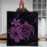 Hawaiian Map Turtle Hibiscus Plumeria Polynesian Premium Quilts - Pink - AH - Polynesian Pride