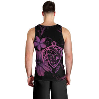 Hawaiian Map Turtle Hibiscus Plumeria Polynesian Tank Top - Pink - AH - Polynesian Pride