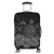 Hawaiian Map Turtle Hibiscus Polynesian Luggage Covers - White - AH Black - Polynesian Pride