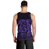 Hawaiian Map Turtle Kanaka Hibiscus Polynesian Tank Top - Purple - AH - Polynesian Pride