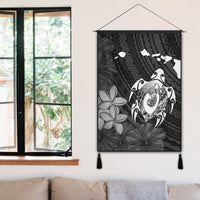 Hawaiian Map Turtle Plumeria Hibiscus Fish Hook Polynesian Hanging Poster - AH - Polynesian Pride