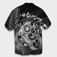 Hawaiian Map Turtle Tattoo Hibiscus Plumeria Polynesian Hawaiian Shirt - White - AH - Polynesian Pride