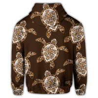 Hawaiian Old School Turtle Hoodie - Polynesian Pride
