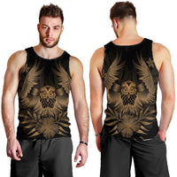Hawaiian Owl Hibiscus Plumeria Polynesian Tank Top - Gold - AH - Polynesian Pride